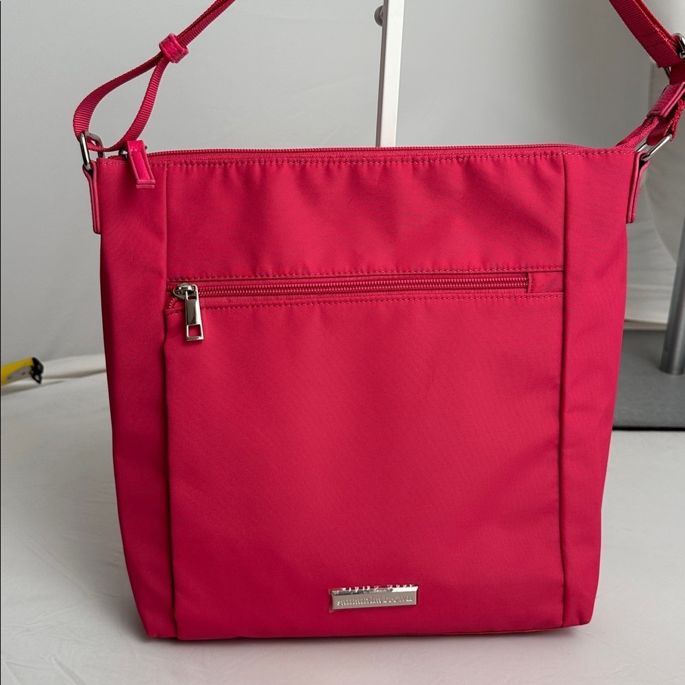 Samantha Brown To Go hot pink crossbody bag with removable organizer insert